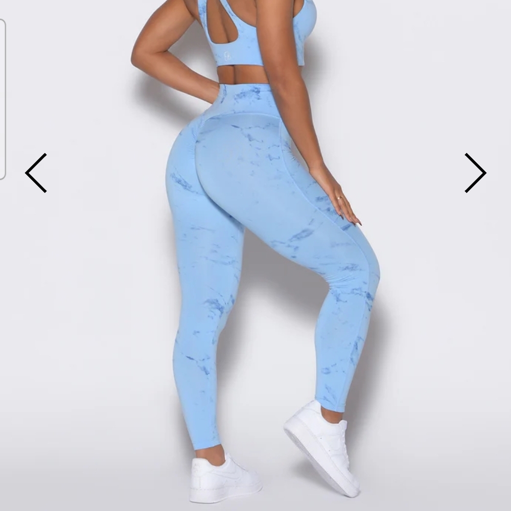 Women's Blue Marble Leggings